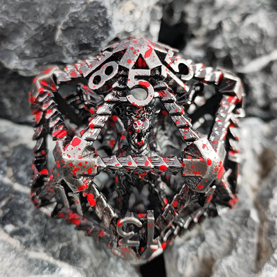 20 Stron Metalowe Pustkie Kości D20 Duża skala DND RPG wielościenna Dungeons And Dragons