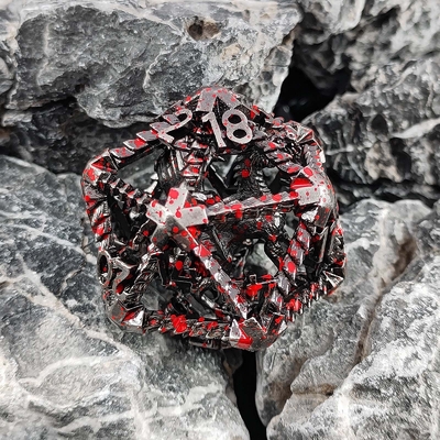 20 Stron Metalowe Pustkie Kości D20 Duża skala DND RPG wielościenna Dungeons And Dragons