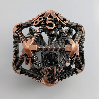 20 Stron Metalowe Pustkie Kości D20 Duża skala DND RPG wielościenna Dungeons And Dragons