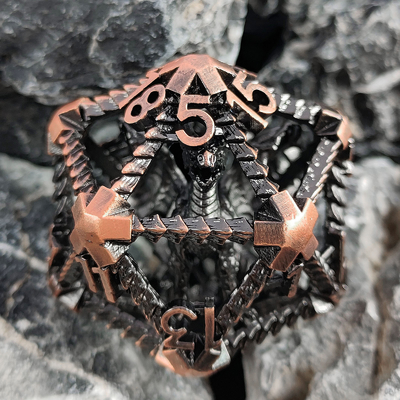 20 Stron Metalowe Pustkie Kości D20 Duża skala DND RPG wielościenna Dungeons And Dragons