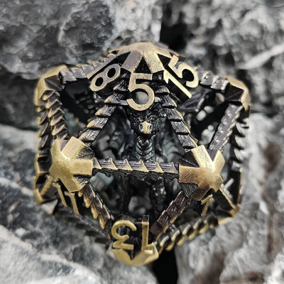 20 Stron Metalowe Pustkie Kości D20 Duża skala DND RPG wielościenna Dungeons And Dragons