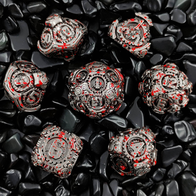 Metal Gear Dice Set DND Dungeons And Dragons TRPG Tabela D6