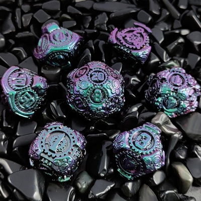 Metal Gear Dice Set DND Dungeons And Dragons TRPG Tabela D6