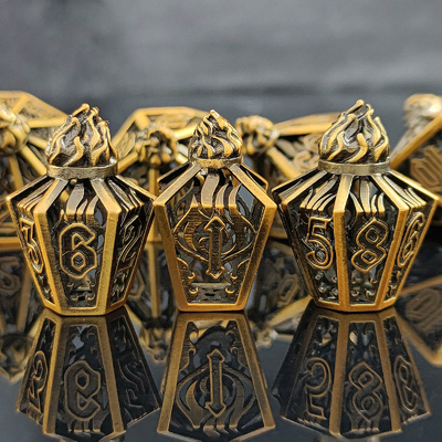 Ptasia Klatka Pustka Wielostronna Metalowa Kości Bade Gate Dungeon I DND#RPG