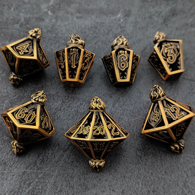 Ptasia Klatka Pustka Wielostronna Metalowa Kości Bade Gate Dungeon I DND#RPG