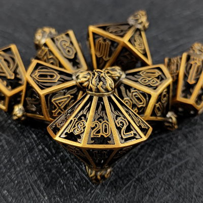 Ptasia Klatka Pustka Wielostronna Metalowa Kości Bade Gate Dungeon I DND#RPG