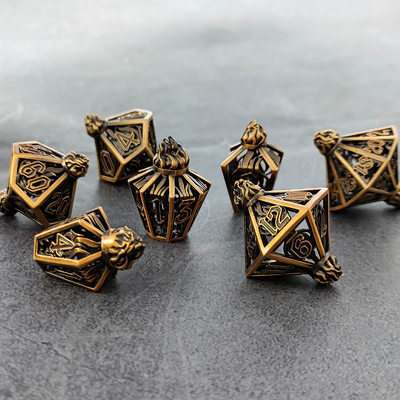 Ptasia Klatka Pustka Wielostronna Metalowa Kości Bade Gate Dungeon I DND#RPG