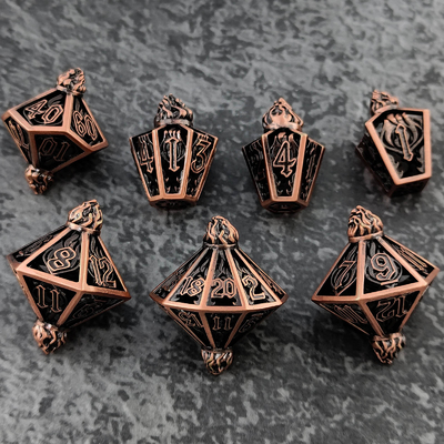 Ptasia Klatka Pustka Wielostronna Metalowa Kości Bade Gate Dungeon I DND#RPG
