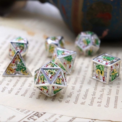 Świąteczny Hollow Multi Noodle Metal Dice Digital DND Dragon And Dungeon TRPG Wielofacetny