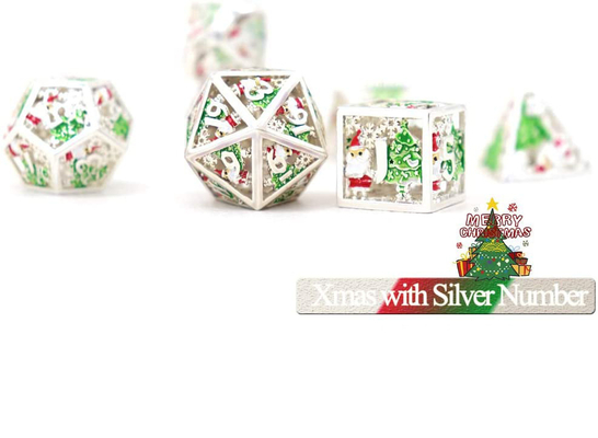 Świąteczny Hollow Multi Noodle Metal Dice Digital DND Dragon And Dungeon TRPG Wielofacetny