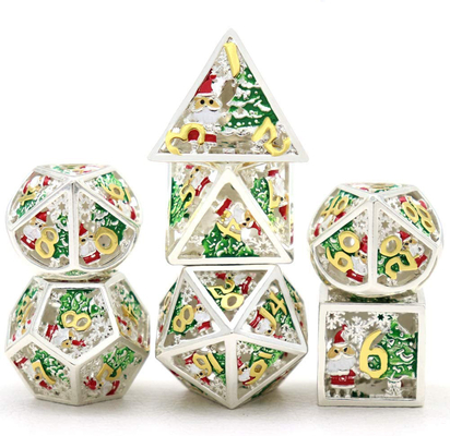 Świąteczny Hollow Multi Noodle Metal Dice Digital DND Dragon And Dungeon TRPG Wielofacetny