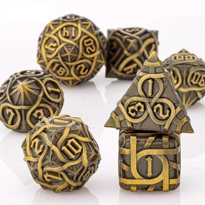 Cierniste paski metalowe zestaw kostek Fantasy DND wieloaspektowa gra planszowa