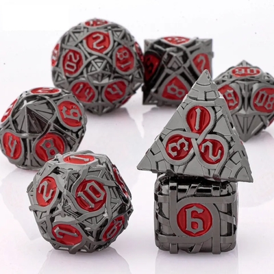 Cierniste paski metalowe zestaw kostek Fantasy DND wieloaspektowa gra planszowa