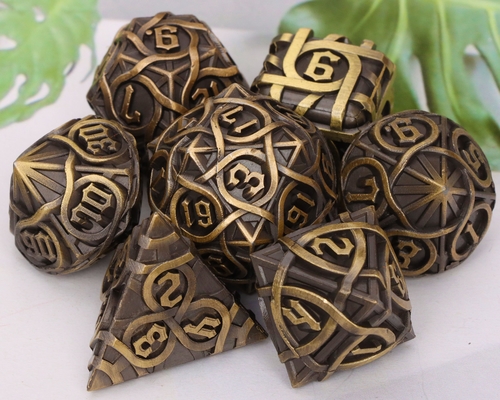 Cierniste paski metalowe zestaw kostek Fantasy DND wieloaspektowa gra planszowa