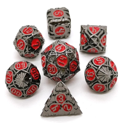 Cierniste paski metalowe zestaw kostek Fantasy DND wieloaspektowa gra planszowa
