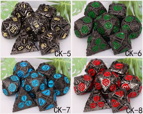 Cierniste paski metalowe zestaw kostek Fantasy DND wieloaspektowa gra planszowa