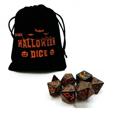 Zestaw kostek z żywicy polimodycznej 7PCS RPG D4 D6 D8 D10 D12 D20 D20