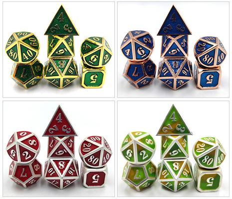 DND RPG Mini Metal Dice Running Group Game For Board Games Multi -Face