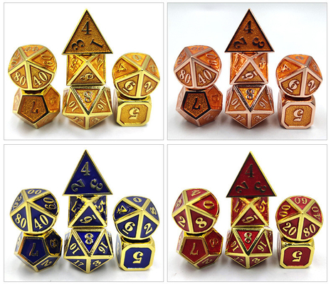 DND RPG Mini Metal Dice Running Group Game For Board Games Multi -Face