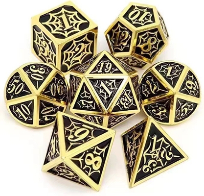 Spider-Man Solid Metal Polyhedral Dice Set DND RPG Luxury Style