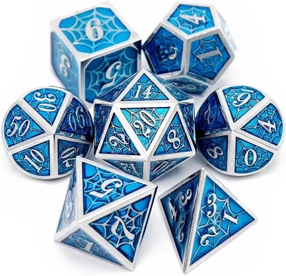 Spider-Man Solid Metal Polyhedral Dice Set DND RPG Luxury Style