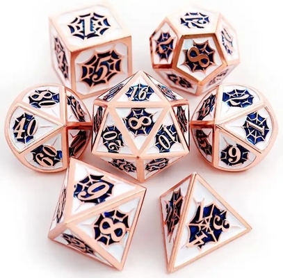 Spider-Man Solid Metal Polyhedral Dice Set DND RPG Luxury Style