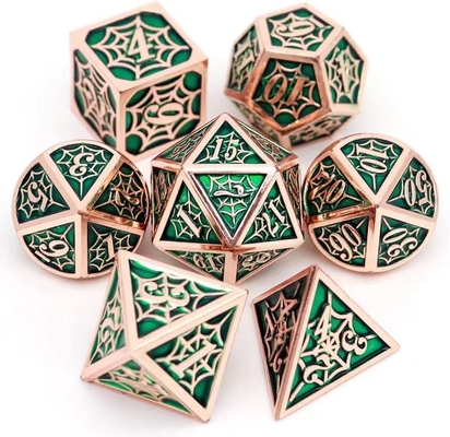 Spider-Man Solid Metal Polyhedral Dice Set DND RPG Luxury Style