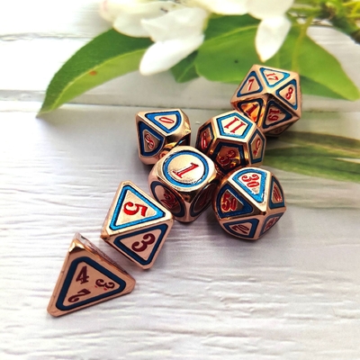 DND RPG Solid Metal Dice Suits Elektro Technologia pływania Wandering Earth