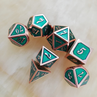 Zestaw kości z metalu stałego Bude Dworki męskie Cruch DND RPG