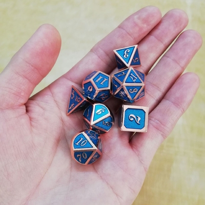 Zestaw kości z metalu stałego Bude Dworki męskie Cruch DND RPG