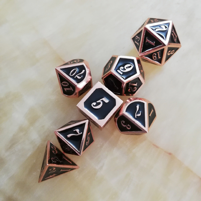 Zestaw kości z metalu stałego Bude Dworki męskie Cruch DND RPG