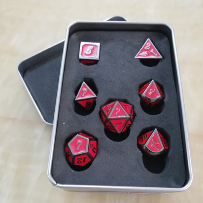 Zestaw kości z metalu stałego Bude Dworki męskie Cruch DND RPG