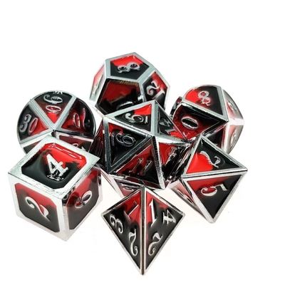 Kolorowa szminka Rzemiosło Solid Metal Dice Dragon And Board Game DND RPG