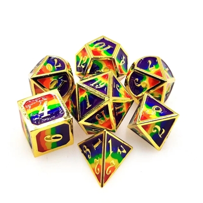 Kolorowa szminka Rzemiosło Solid Metal Dice Dragon And Board Game DND RPG