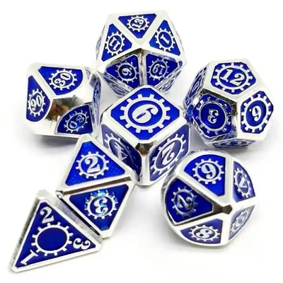Kolorowy Gear Solid Metal Dice Set Game Kuusu DND RPG