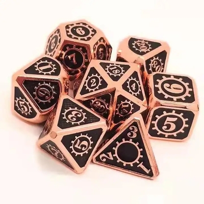 Kolorowy Gear Solid Metal Dice Set Game Kuusu DND RPG