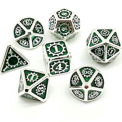Kolorowy Gear Solid Metal Dice Set Game Kuusu DND RPG