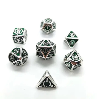 Kolorowy Gear Solid Metal Dice Set Game Kuusu DND RPG