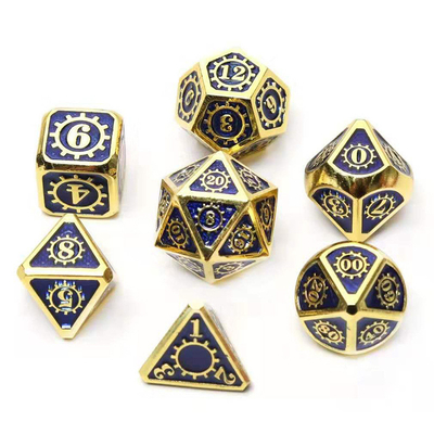 Kolorowy Gear Solid Metal Dice Set Game Kuusu DND RPG