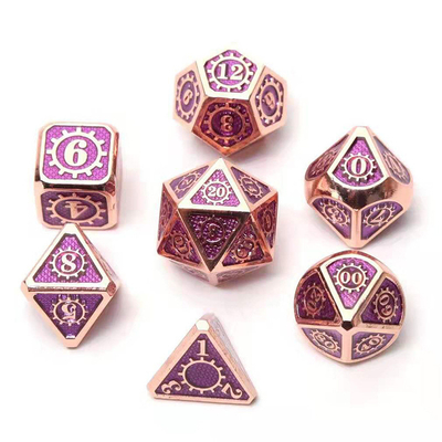 Kolorowy Gear Solid Metal Dice Set Game Kuusu DND RPG
