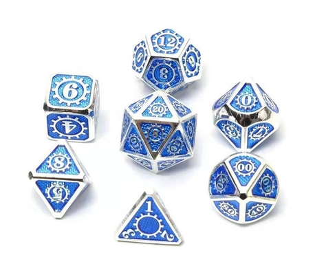 Kolorowy Gear Solid Metal Dice Set Game Kuusu DND RPG