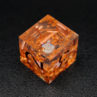 Żółty Flurry Line RPG Resin Dice Set Krusu DND do prezentów i kolekcji