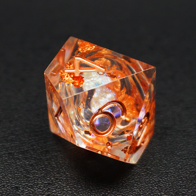 Żółty Flurry Line RPG Resin Dice Set Krusu DND do prezentów i kolekcji