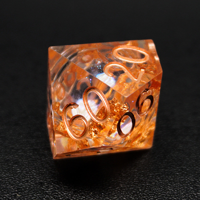 Żółty Flurry Line RPG Resin Dice Set Krusu DND do prezentów i kolekcji