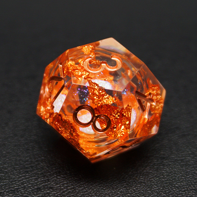 Żółty Flurry Line RPG Resin Dice Set Krusu DND do prezentów i kolekcji