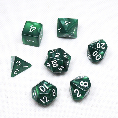 Zestaw kostek z żywicy z kolorów poli#Rpg#Dnd#Coc Marmur wzór Preminum i luksus