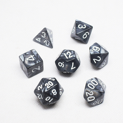 Zestaw kostek z żywicy z kolorów poli#Rpg#Dnd#Coc Marmur wzór Preminum i luksus