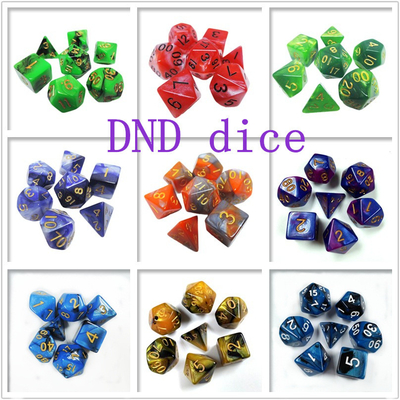 Zestaw kostek z żywicy z kolorów poli#Rpg#Dnd#Coc Marmur wzór Preminum i luksus