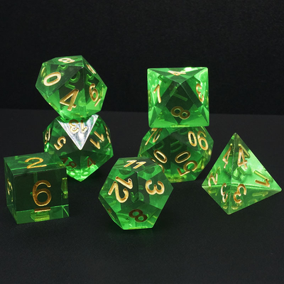 Wielobarwny materiał z żywicy Zestaw kostek#Rpg#Dnd#Coc Przejrzysty