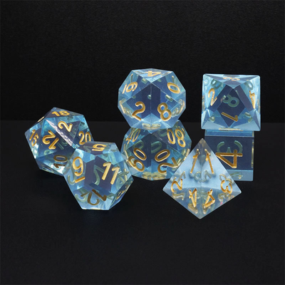 Wielobarwny materiał z żywicy Zestaw kostek#Rpg#Dnd#Coc Przejrzysty